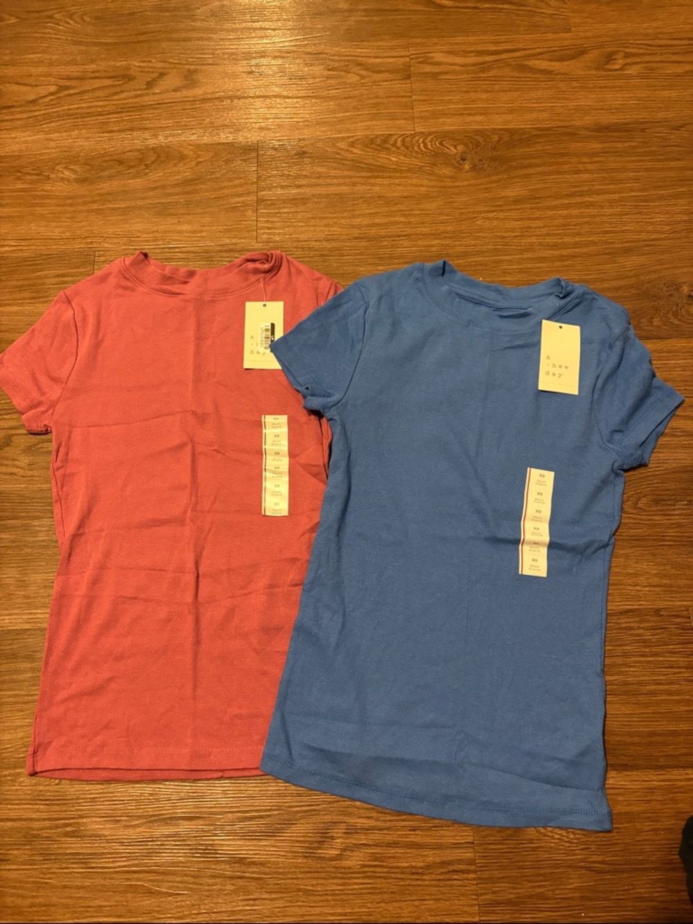 Womens Short Sleeve Tee - Blue and Coral